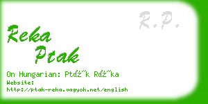 reka ptak business card